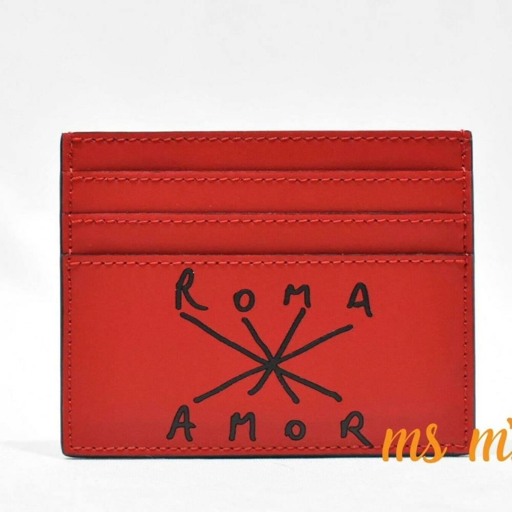 NIB Fendi red roma amor credit card holder wallet - Picture 2 of 4